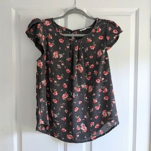 Floral and Stripes Top